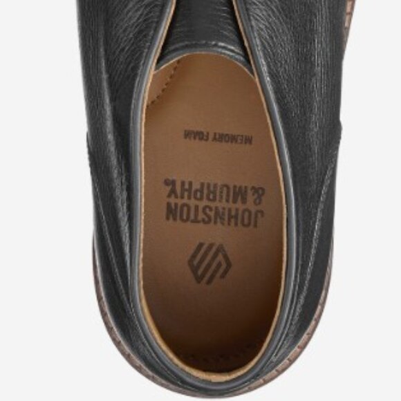 Johnston & Murphy Calder Chukka Black Leather Boots - Picture 2 of 4